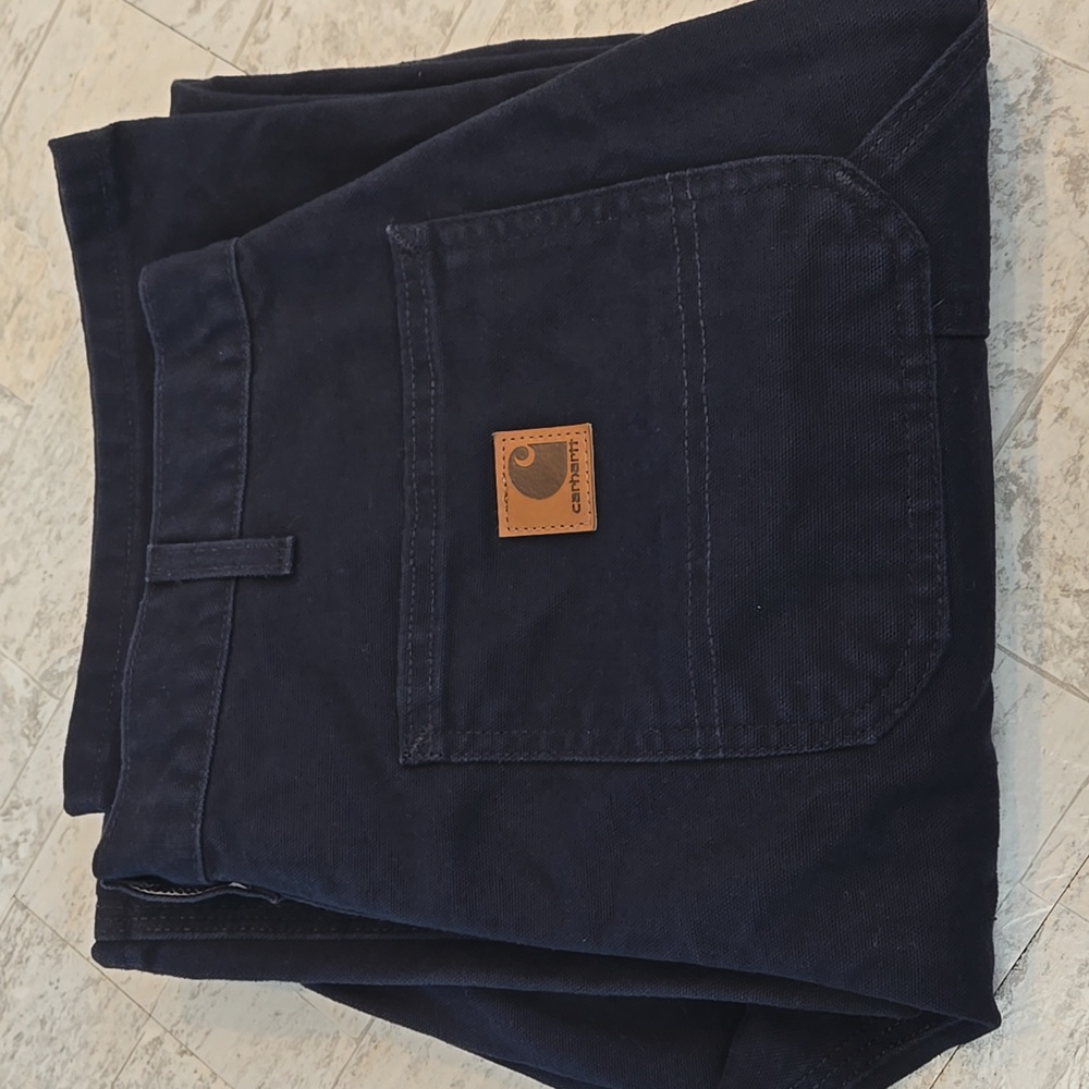 NWT Carhartt Mens Loose Fit Washed Duck Work Dungaree Size 34x34 34 Straight - Picture 3 of 10